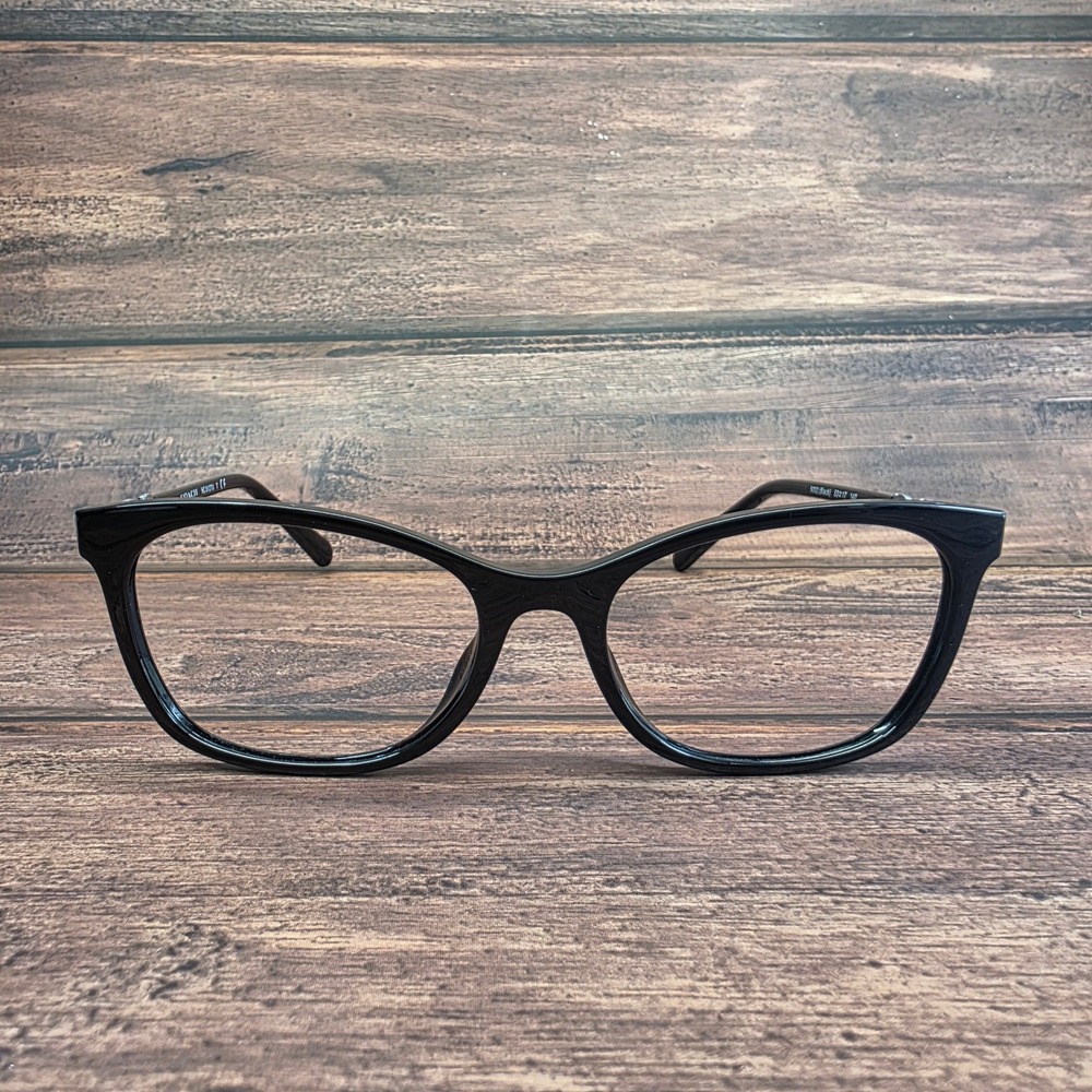Coach HC 6127U Black Silver Link Cat Eye Eyeglasses Frames 53-17-140 5002